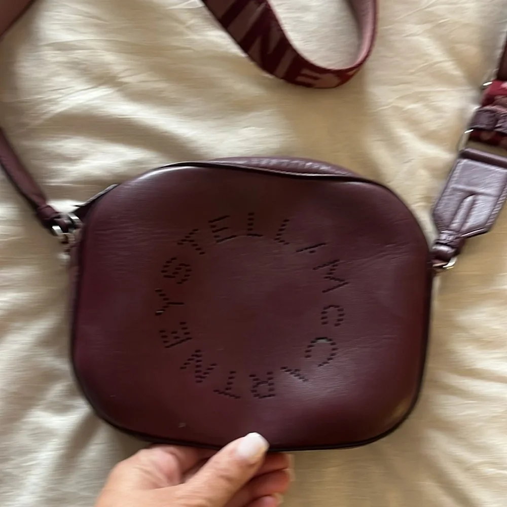 Stella McCartney burgundy red crossbody bag